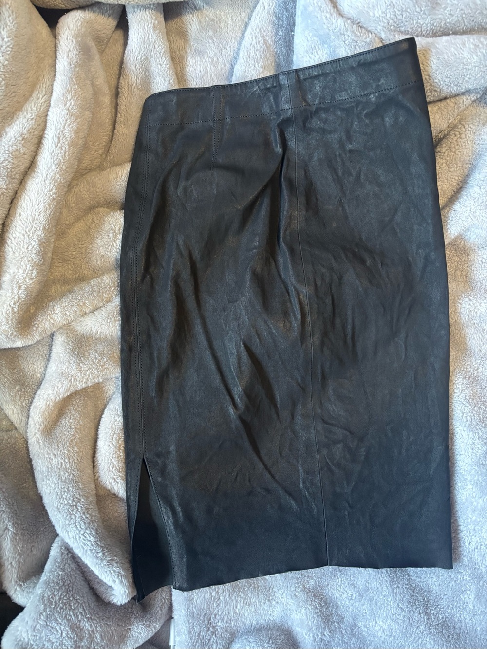100% Real Stretched Lamb Leather Skirt